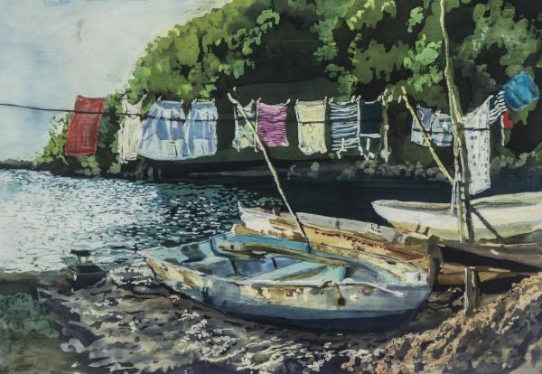 Muffy Clark Gill, Wash Day: St. Lucia