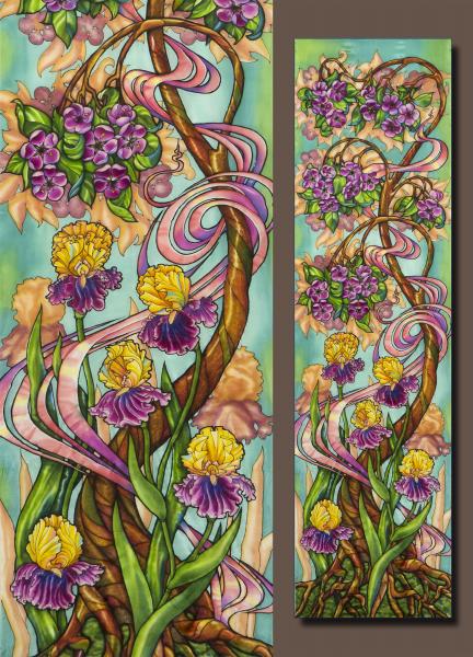 Serge Nepomnin, Blooming Tree and Irises