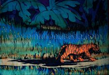 Batik silk painting
